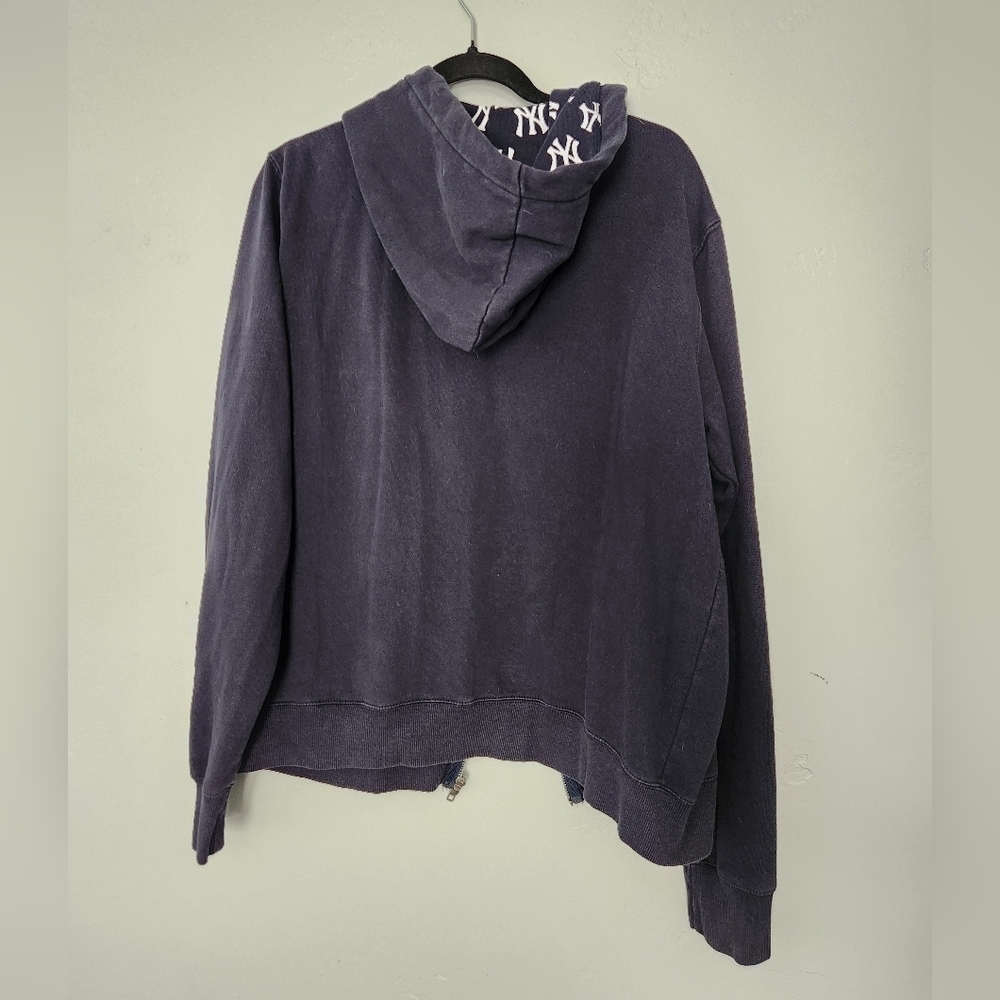 New York Yankees Embroidered Printed Hood Zip Up XL - Picture 3 of 7